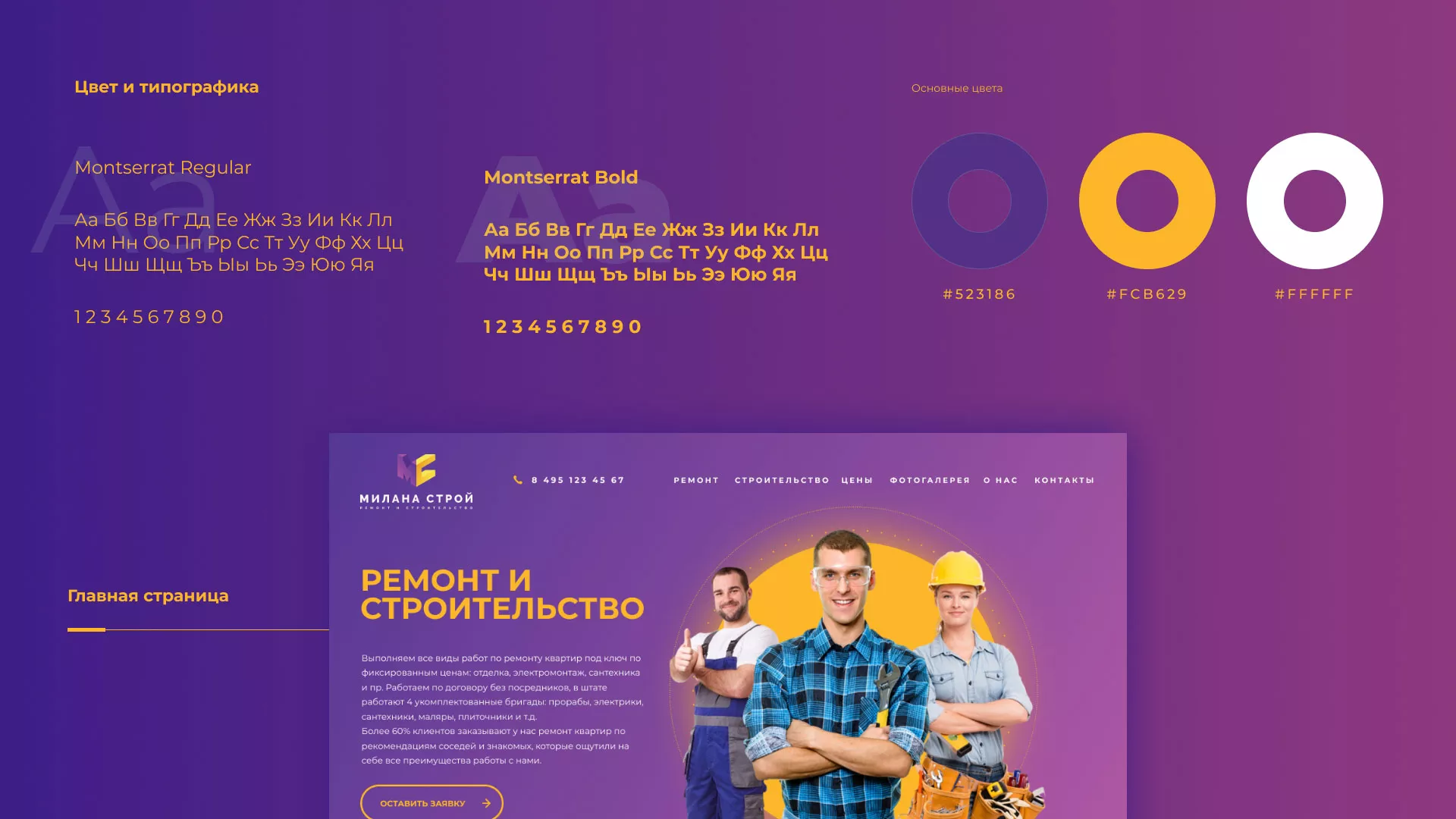 Разработка сайта строительной компании «Милана-Строй» в Порхове